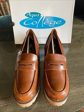 Aqua Women’s Brown Penny Loafers